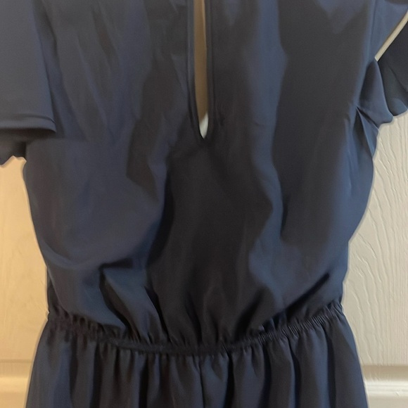 BeBop Navy Button-Up Romper - Picture 6 of 10